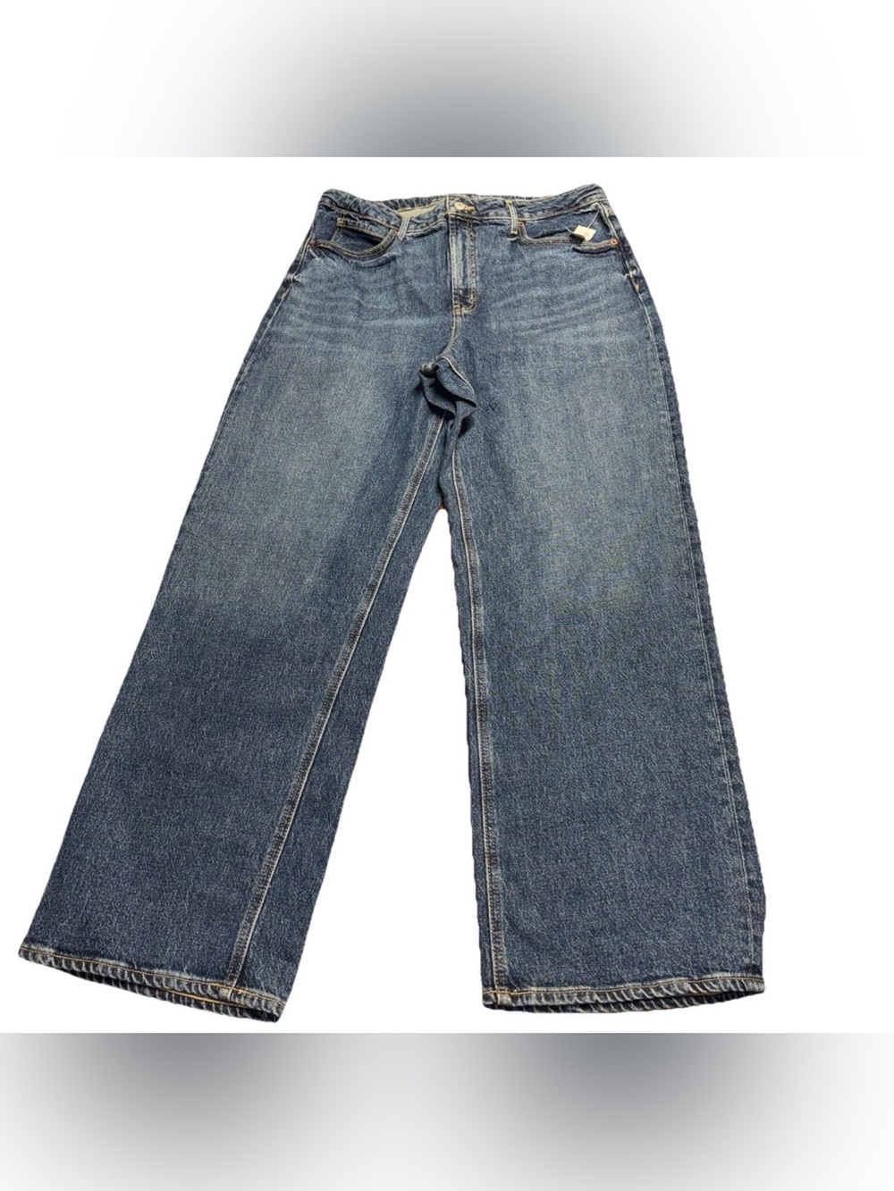 Old Navy Women’s Size 16 Petite Denim Extra High Rise Ski-Hi Wide Leg NWT Preppy